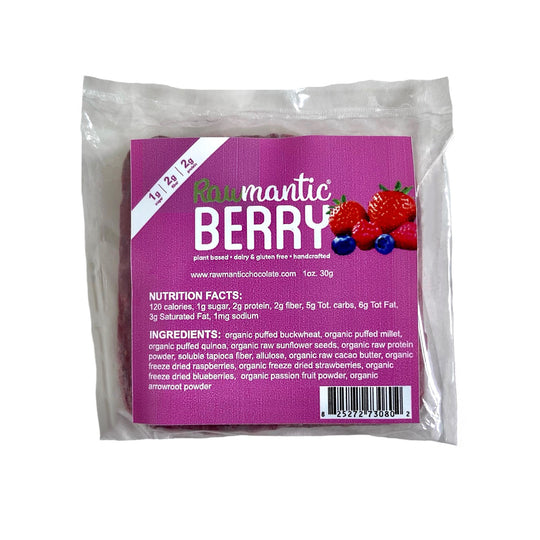 Mixed Berry Mini Vegan Protein Bar, Nut-Free. 1oz
