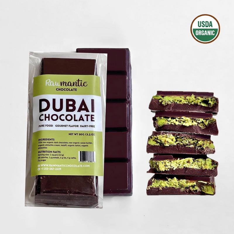 Dubai Chocolate knafeh Pistachio Chocolate Bar. 2.3oz/90g