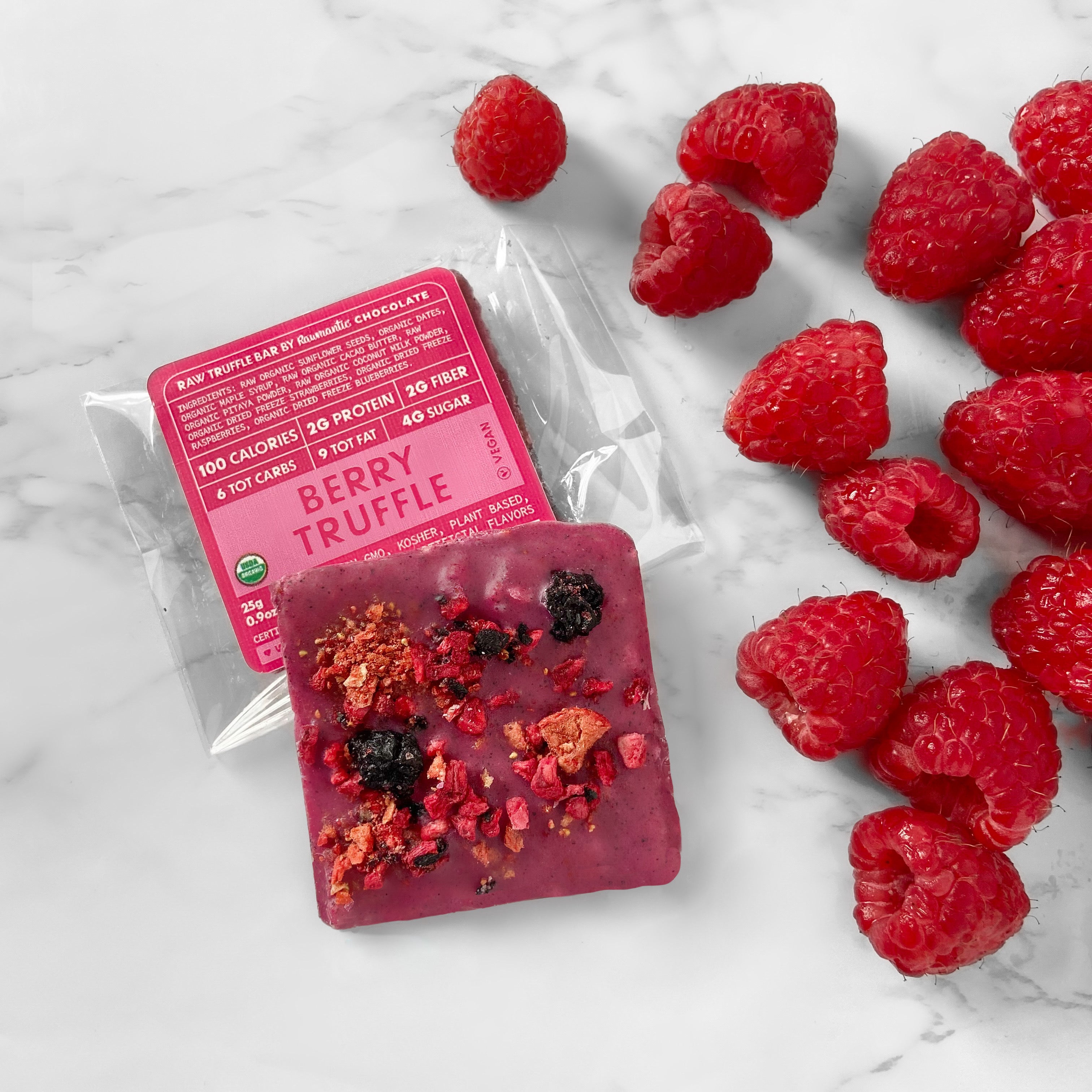 Chocolate, Berry Mini Truffle Bars, Vegan, Plant Based – Rawmantic