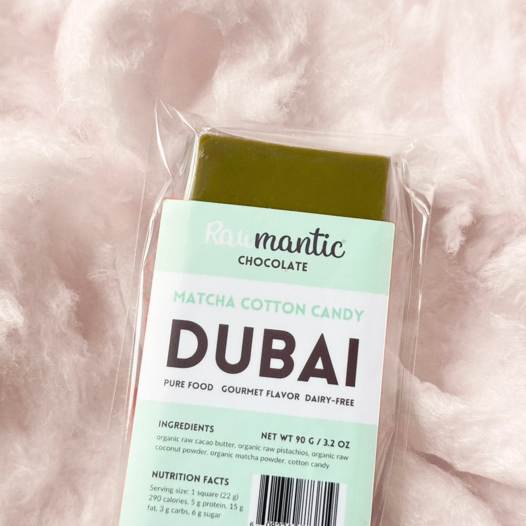 Matcha Cotton Candy Dubai Chocolate bar.90g