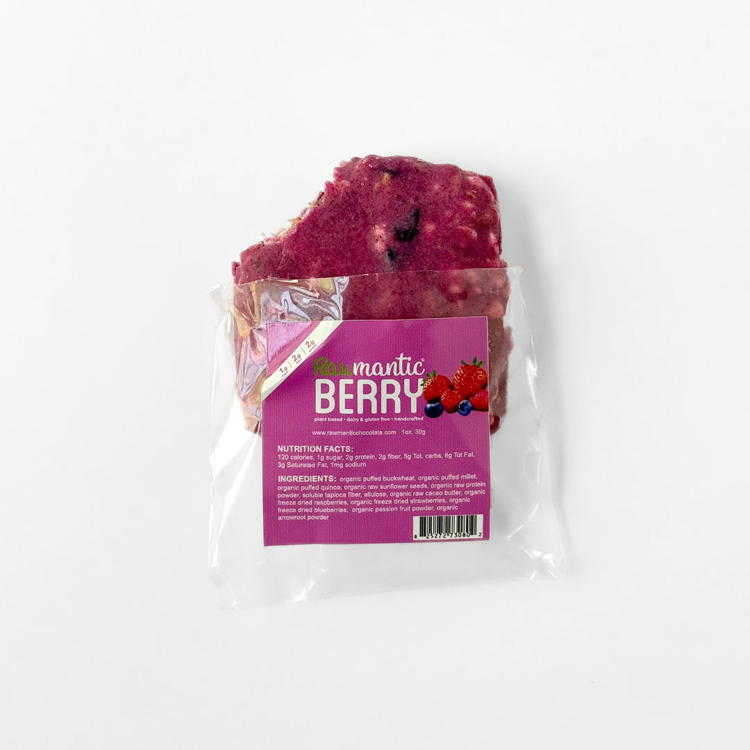 Mixed Berry Mini Vegan Protein Bar, Nut-Free. Pack of 20