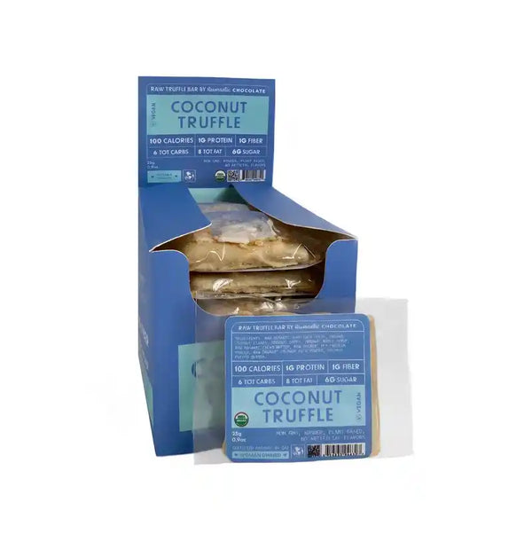 Box of 12 Rawmantic coconut truffle mini bars