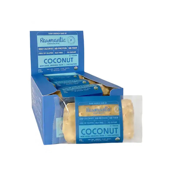 Coconut Vegan Plant Based Protein Nutritional Bars - Pack of 12