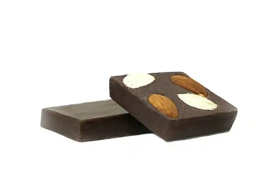 Dark Raw Chocolate Square with Almonds 5pcs