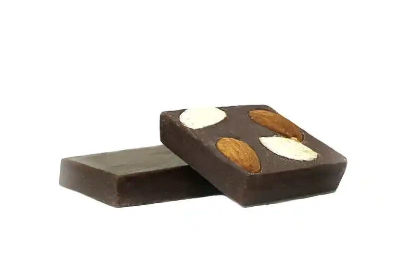 Dark Raw Chocolate Square with Almonds 5pcs