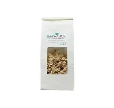 Bag of Rawmantic dehydrated vegan granola