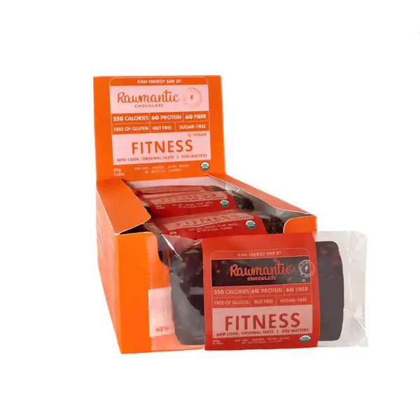 Fitness Vegan Plant Based Protein Nutritional Bars, Sugar-Free. Pack of 12