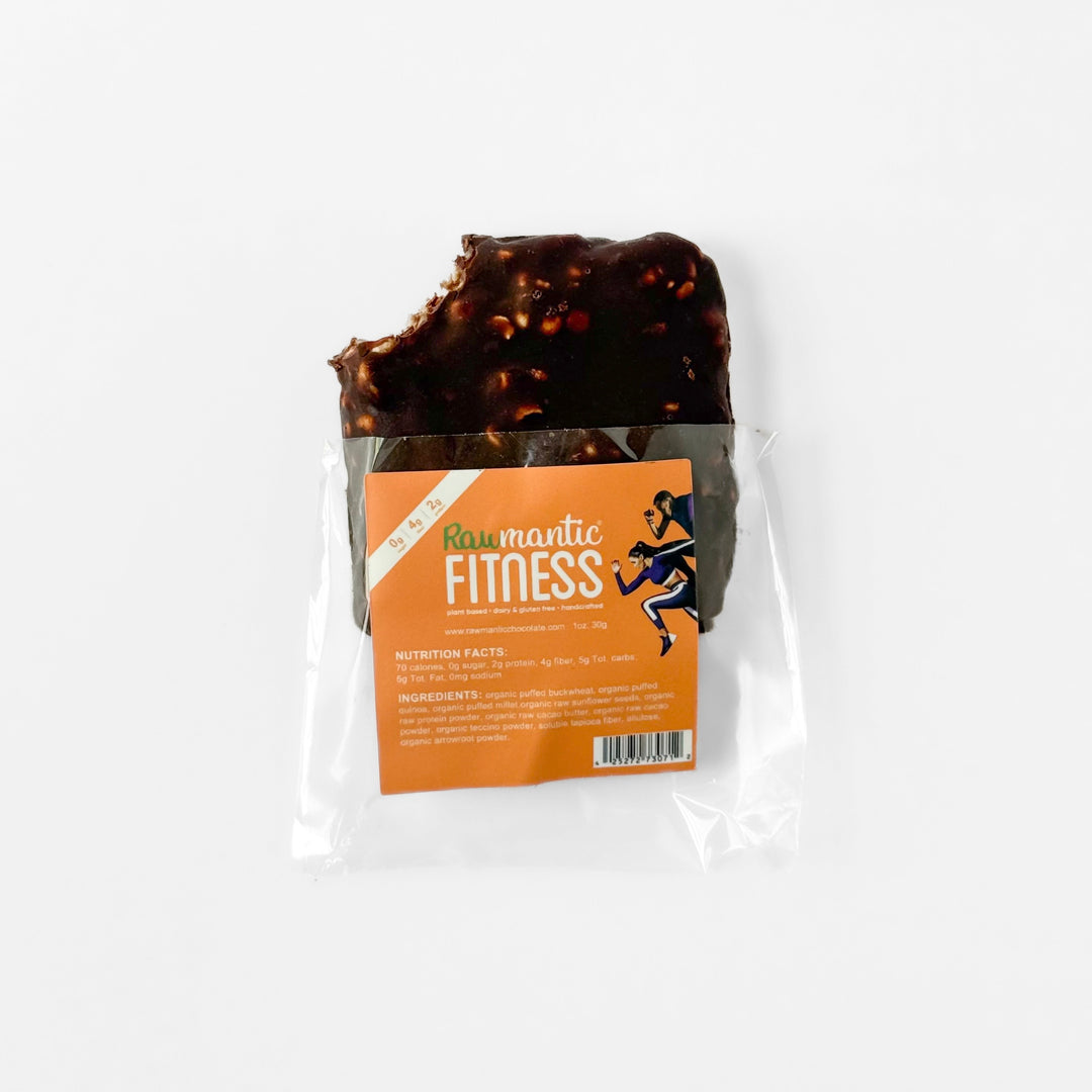Fitness dark chocolate mini bar. Sugar Free. Pack of 20