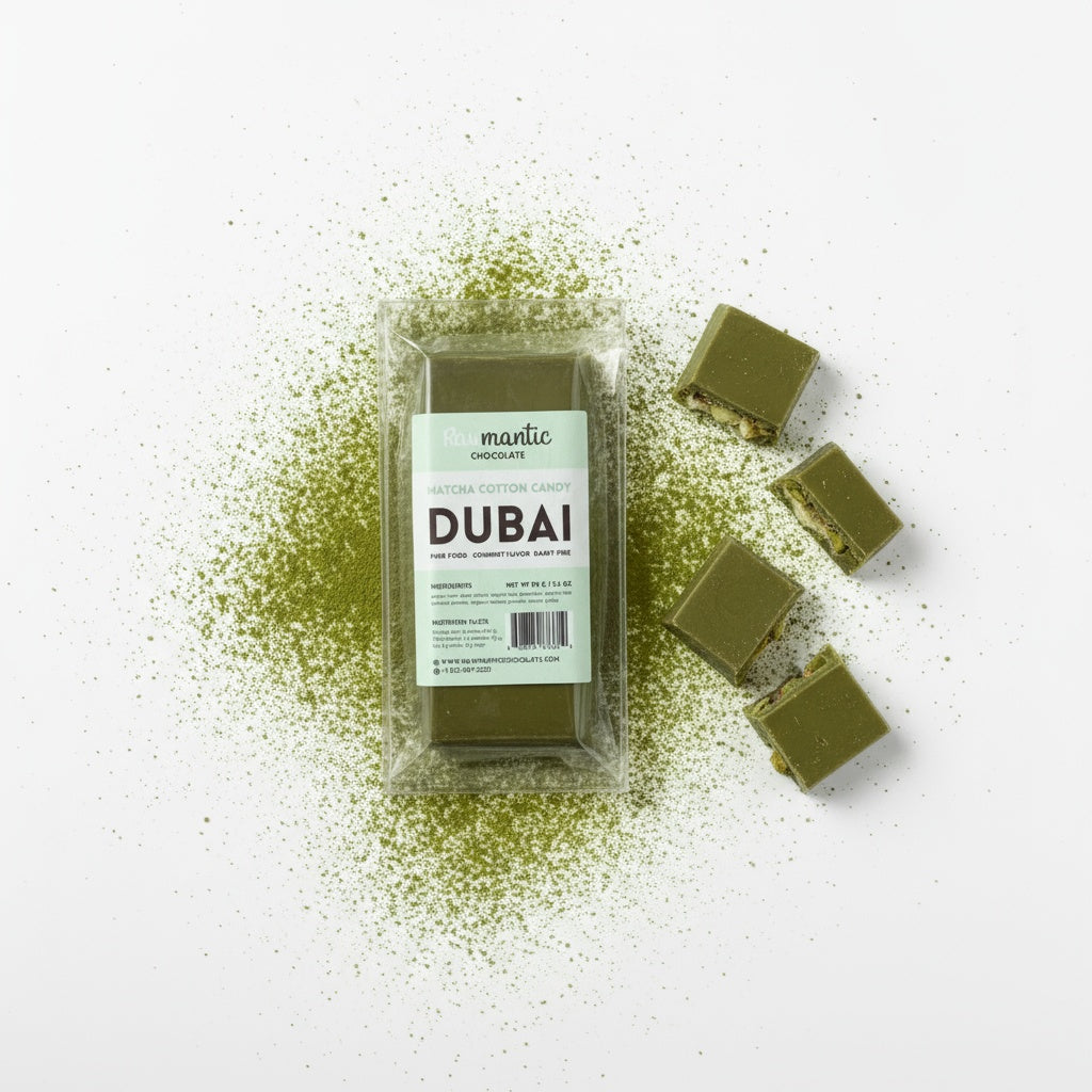Matcha Cotton Candy Dubai Chocolate bar.90g