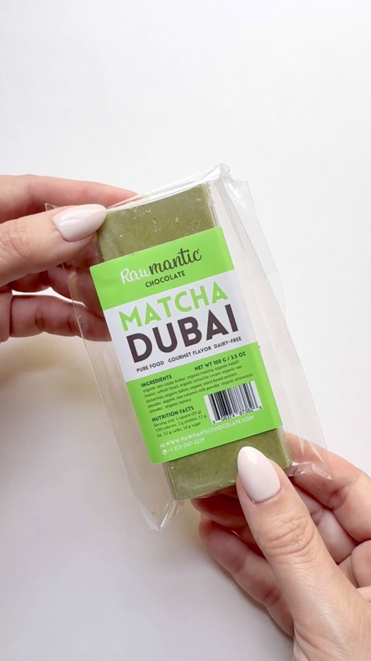 MATCHA DUBAI CHOCOLATE KNAFEH PISTACHIO BAR. 2.37oz/65g
