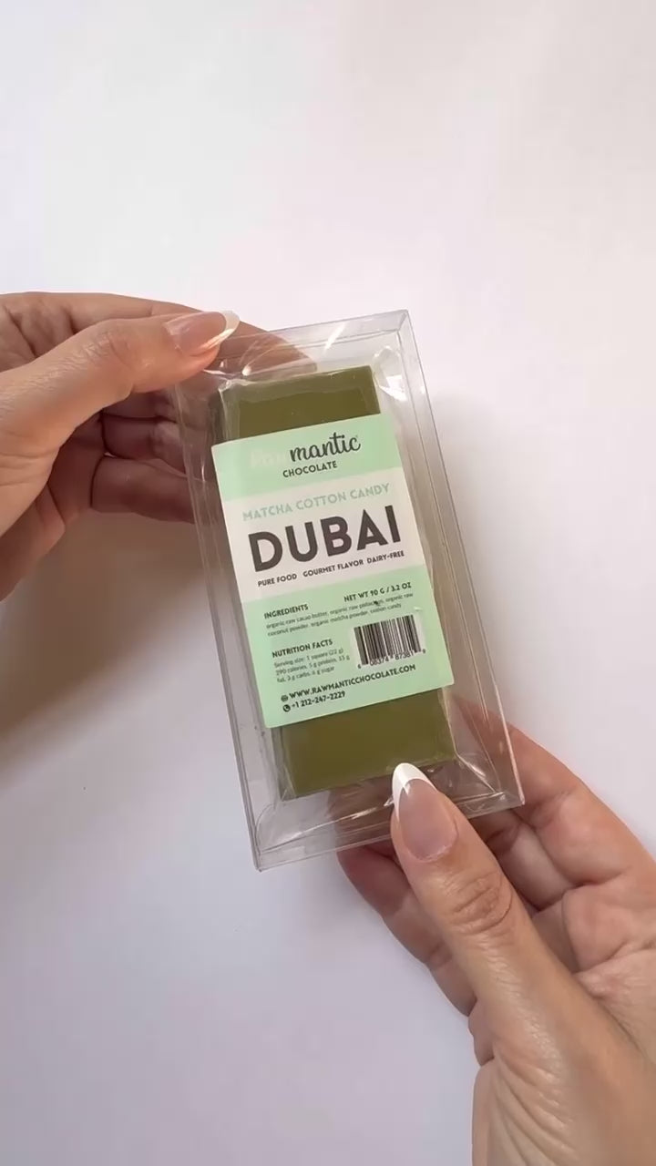 Matcha Cotton Candy Dubai Chocolate bar.90g