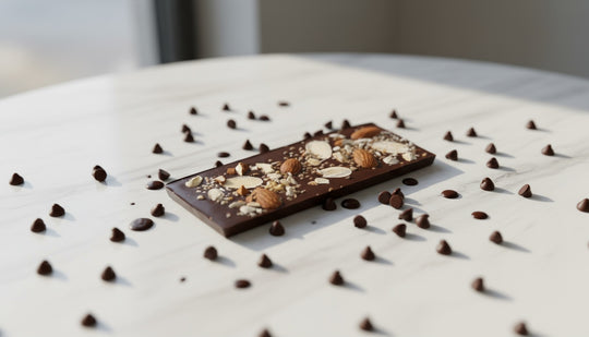 Mixed Nuts & Quinoa Dark Raw Chocolate Tablet, Large