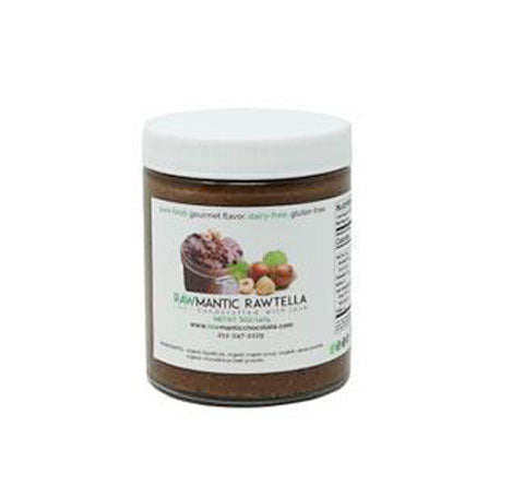 Jar of Rawmantic Rawtella raw chocolate hazelnut butter, 5 oz